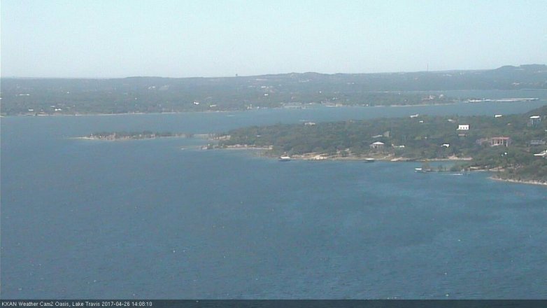 Lake Travis webcam, April 26, 2017 1:35 PM CT