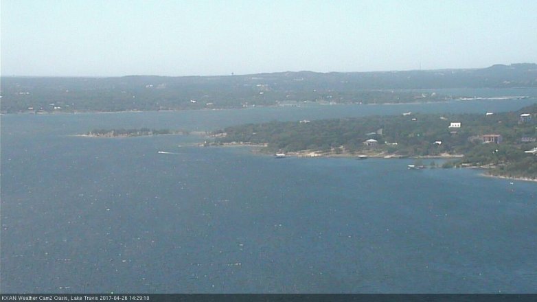 Lake Travis webcam, April 26, 2017 1:40 PM CT