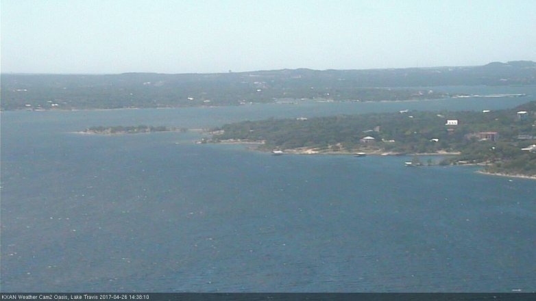 Lake Travis webcam, April 26, 2017 1:45 PM CT
