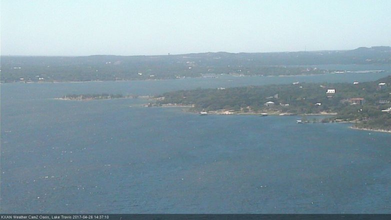 Lake Travis webcam, April 26, 2017 1:55 PM CT
