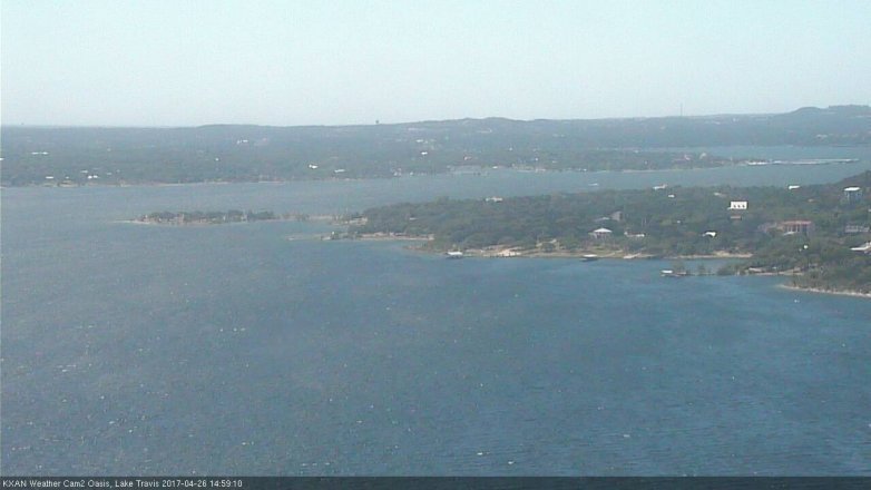 Lake Travis webcam, April 26, 2017 2:25 PM CT