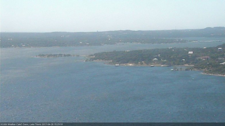 Lake Travis webcam, April 26, 2017 2:55 PM CT