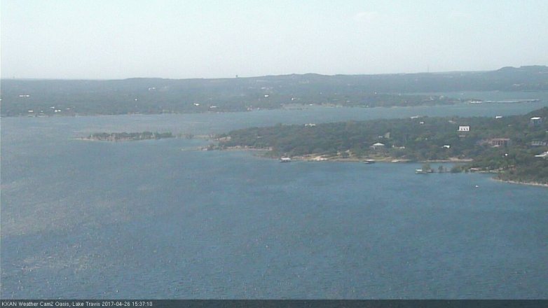 Lake Travis webcam, April 26, 2017 3:10 PM CT
