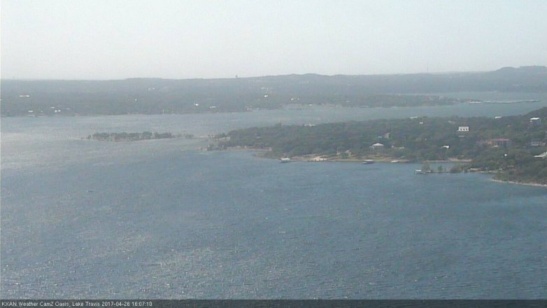 Lake Travis webcam, April 26, 2017 3:15 PM CT
