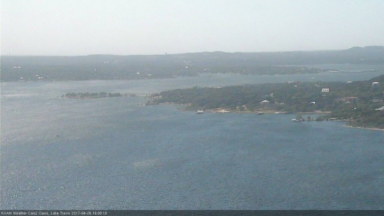 Lake Travis webcam, April 26, 2017 3:20 PM CT