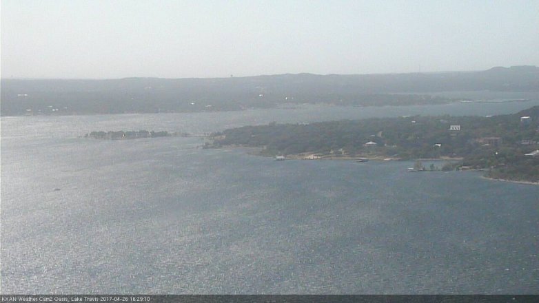 Lake Travis webcam, April 26, 2017 3:35 PM CT