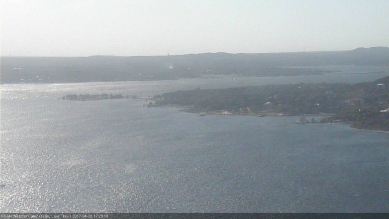 Lake Travis webcam, April 26, 2017 4:35 PM CT
