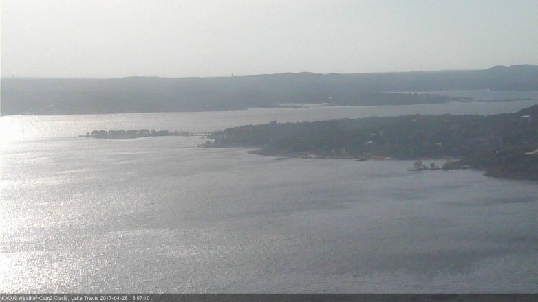 Lake Travis webcam, April 26, 2017 5:20 PM CT