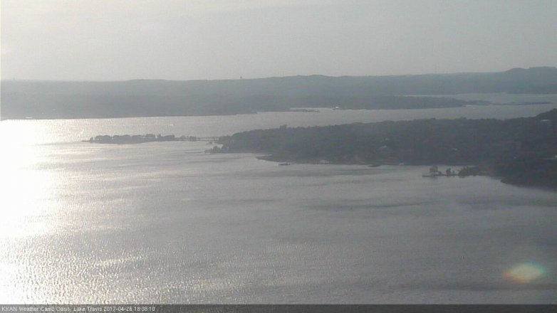 Lake Travis webcam, April 26, 2017 5:55 PM CT