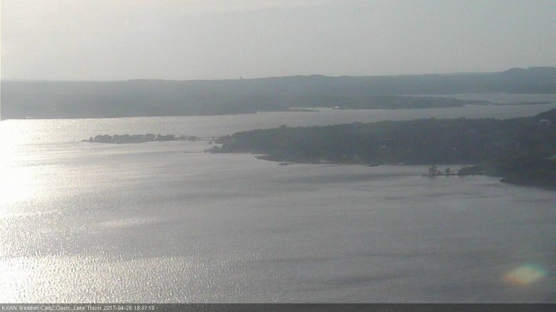 Lake Travis webcam, April 26, 2017 6:05 PM CT