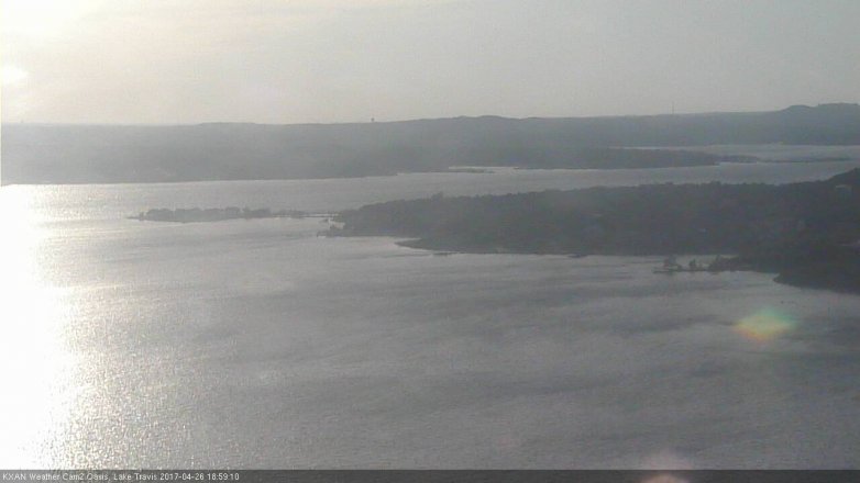 Lake Travis webcam, April 26, 2017 6:15 PM CT