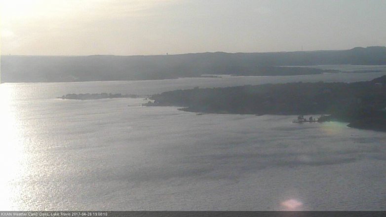 Lake Travis webcam, April 26, 2017 6:30 PM CT