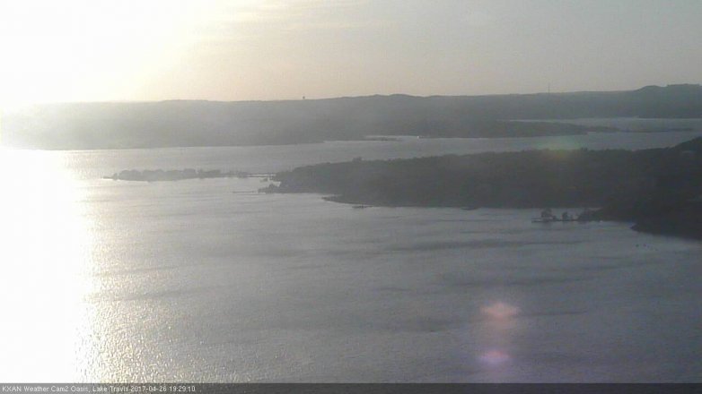 Lake Travis webcam, April 26, 2017 6:35 PM CT