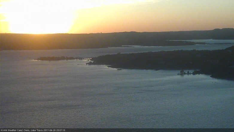 Lake Travis webcam, April 26, 2017 7:35 PM CT