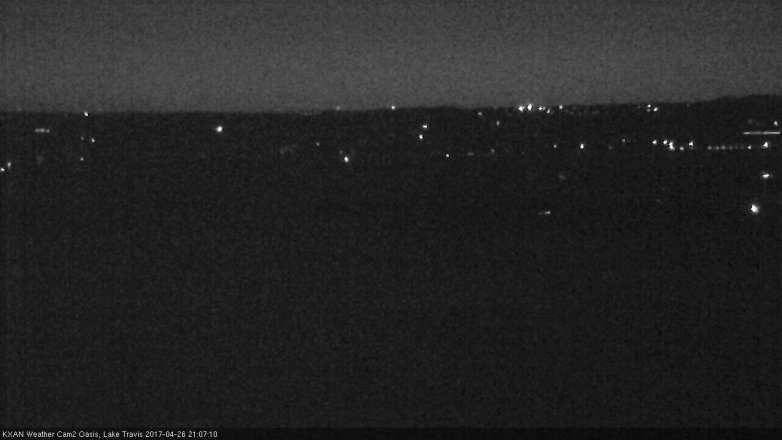 Lake Travis webcam, April 26, 2017 8:15 PM CT