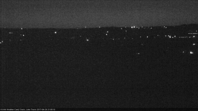 Lake Travis webcam, April 26, 2017 8:30 PM CT
