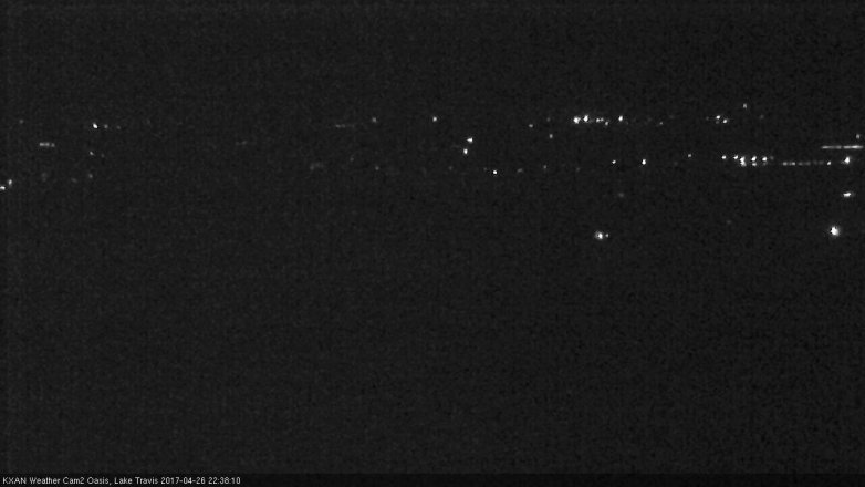 Lake Travis webcam, April 26, 2017 10:00 PM CT