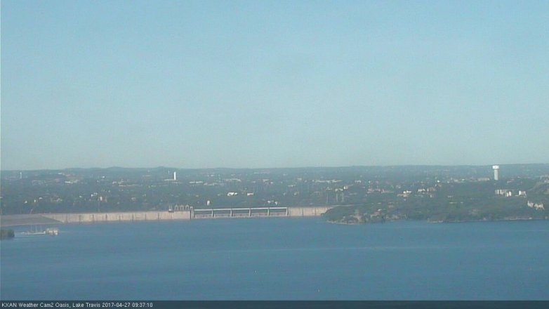 Lake Travis webcam, April 27, 2017 9:05 AM CT