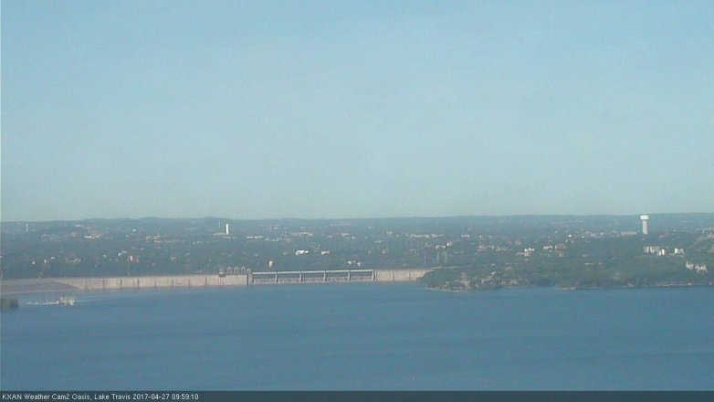 Lake Travis webcam, April 27, 2017 9:10 AM CT