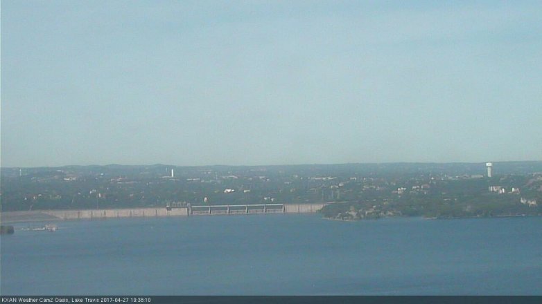 Lake Travis webcam, April 27, 2017 9:50 AM CT