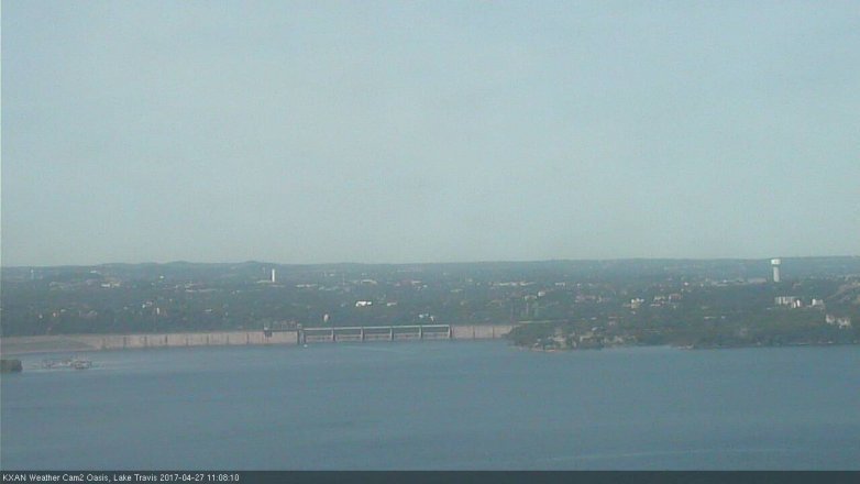 Lake Travis webcam, April 27, 2017 10:15 AM CT