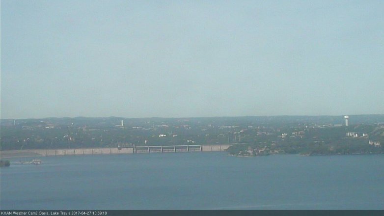 Lake Travis webcam, April 27, 2017 10:20 AM CT
