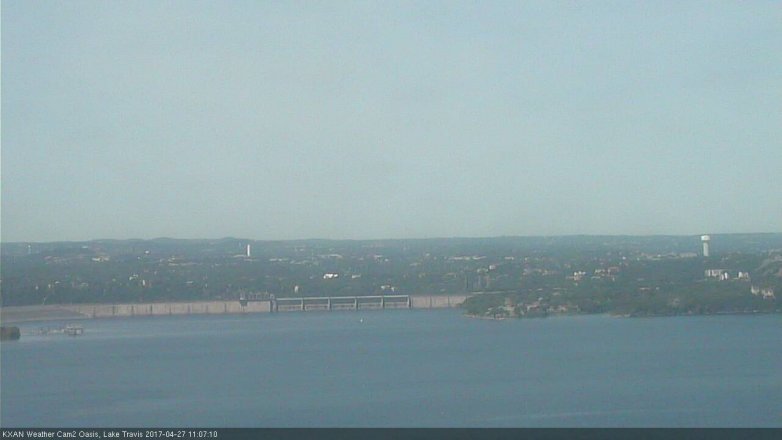 Lake Travis webcam, April 27, 2017 10:25 AM CT