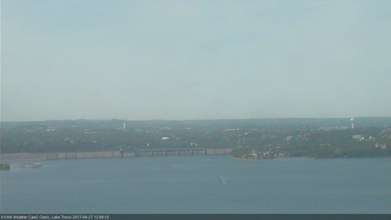 Lake Travis webcam, April 27, 2017 11:20 AM CT
