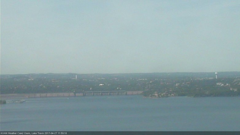 Lake Travis webcam, April 27, 2017 11:30 AM CT