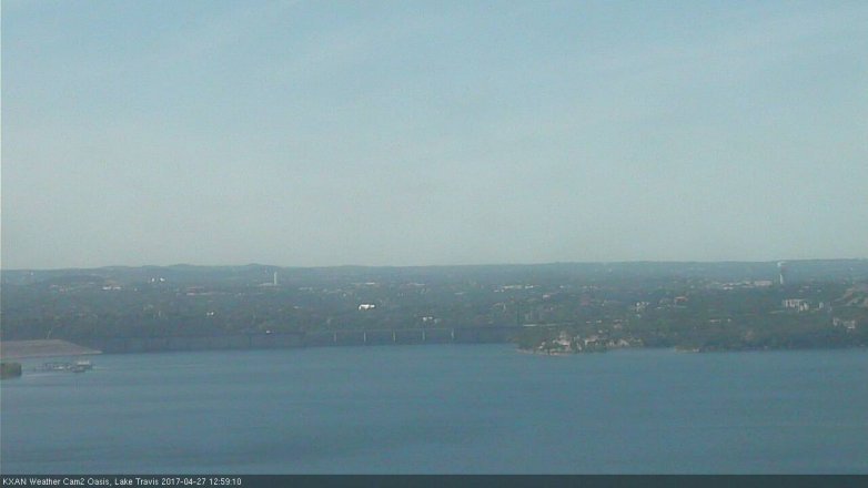 Lake Travis webcam, April 27, 2017 12:30 PM CT