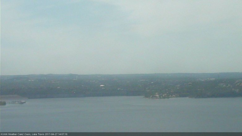 Lake Travis webcam, April 27, 2017 1:15 PM CT