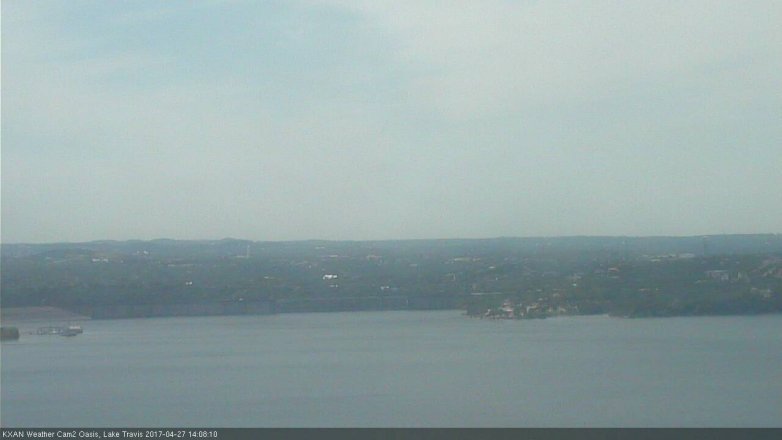 Lake Travis webcam, April 27, 2017 1:40 PM CT