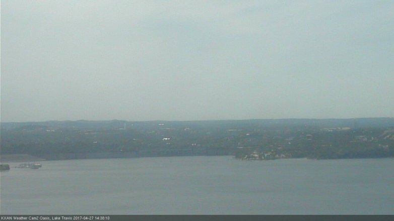 Lake Travis webcam, April 27, 2017 1:45 PM CT