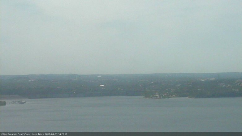 Lake Travis webcam, April 27, 2017 1:55 PM CT