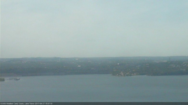 Lake Travis webcam, April 27, 2017 2:25 PM CT