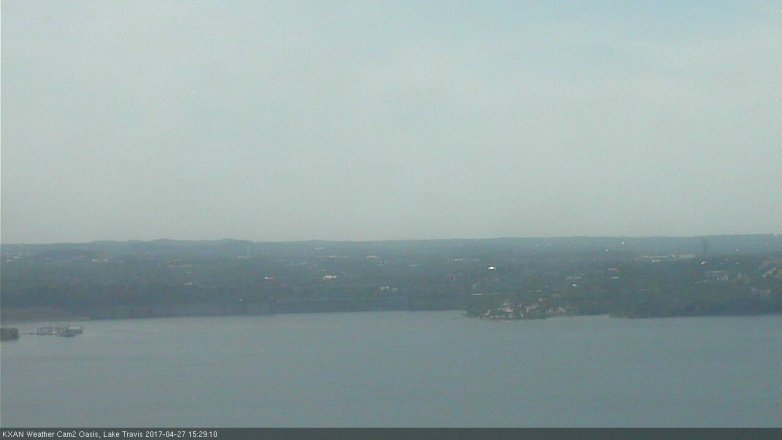 Lake Travis webcam, April 27, 2017 2:55 PM CT