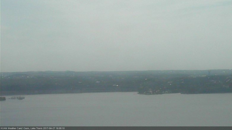 Lake Travis webcam, April 27, 2017 3:20 PM CT