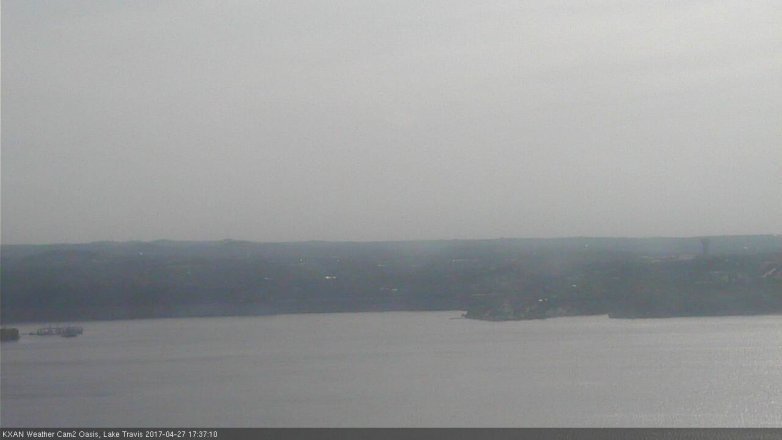 Lake Travis webcam, April 27, 2017 5:00 PM CT