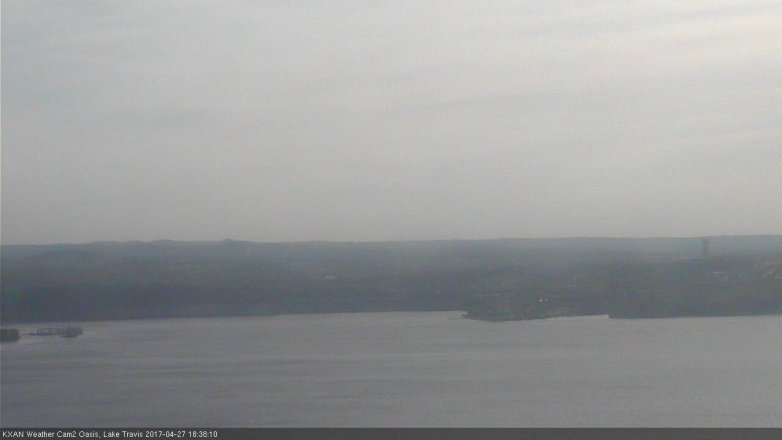 Lake Travis webcam, April 27, 2017 5:45 PM CT