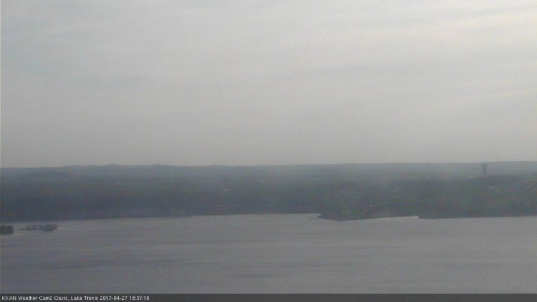 Lake Travis webcam, April 27, 2017 5:55 PM CT