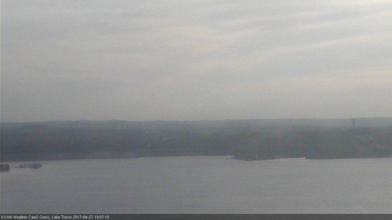 Lake Travis webcam, April 27, 2017 6:20 PM CT