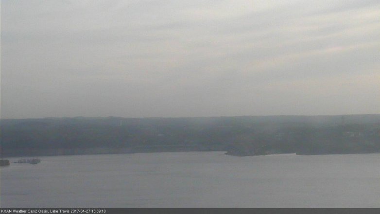 Lake Travis webcam, April 27, 2017 6:25 PM CT