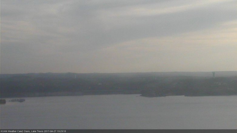 Lake Travis webcam, April 27, 2017 6:40 PM CT