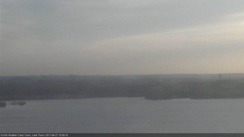 Lake Travis webcam, April 27, 2017 6:50 PM CT