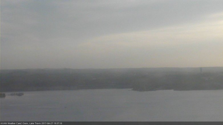 Lake Travis webcam, April 27, 2017 6:55 PM CT
