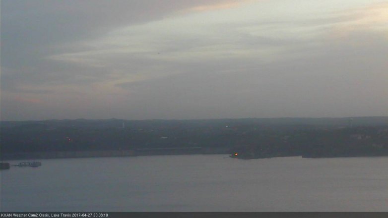 Lake Travis webcam, April 27, 2017 7:35 PM CT