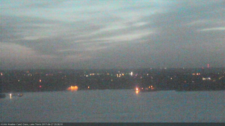 Lake Travis webcam, April 27, 2017 7:45 PM CT