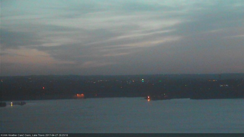 Lake Travis webcam, April 27, 2017 7:55 PM CT