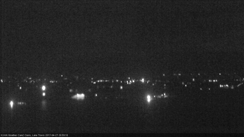 Lake Travis webcam, April 27, 2017 8:30 PM CT