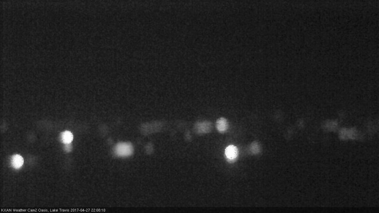 Lake Travis webcam, April 27, 2017 9:30 PM CT